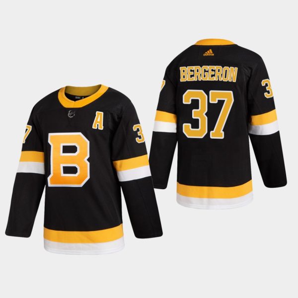 Herren Boston Bruins Eishockey Trikot Patrice Bergeron #37 Alternate Schwarz Authentic Pro